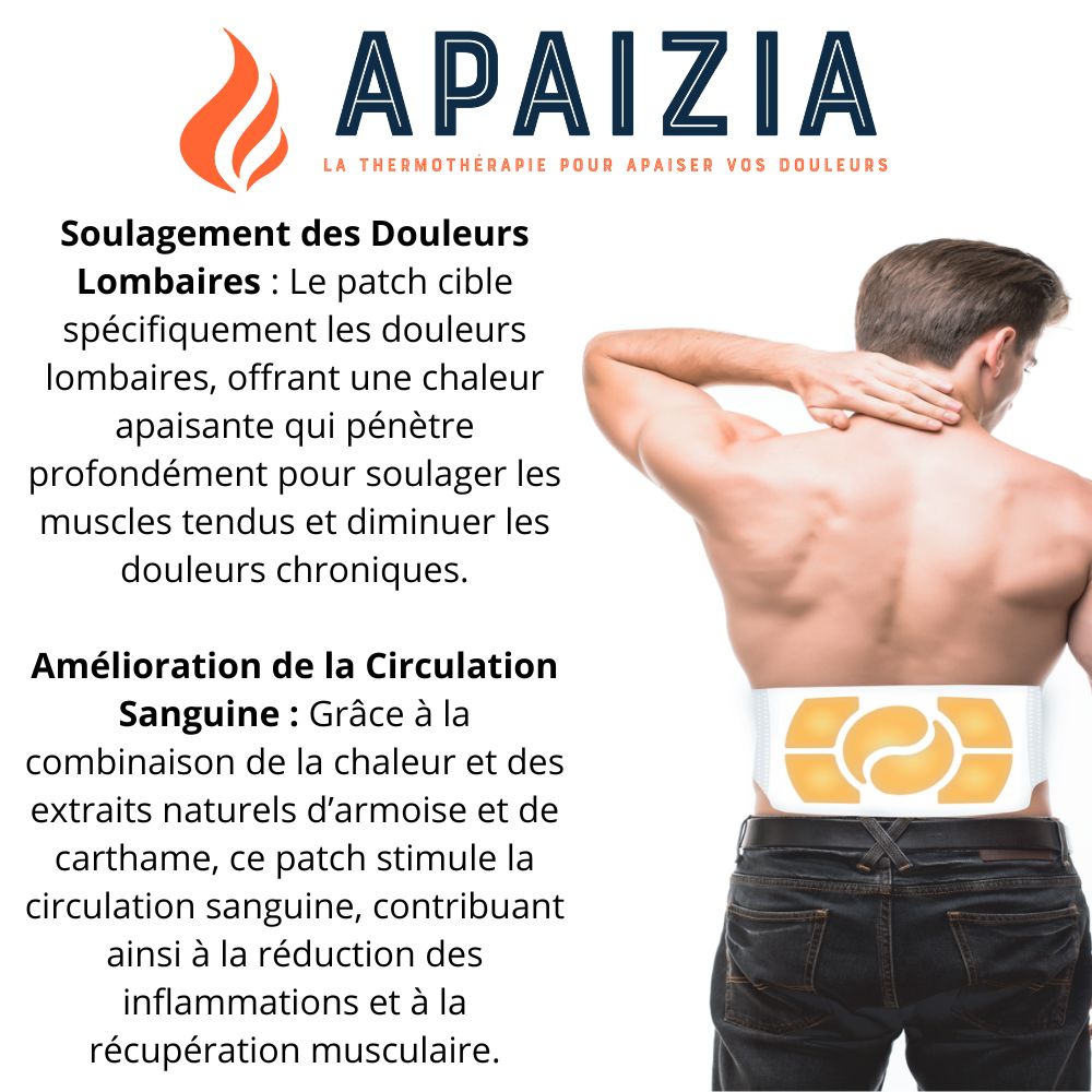 Apaizia  Patch auto-chauffant bas du dos ( boite de 3pcs )