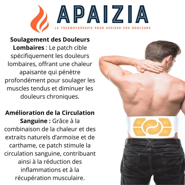 Apaizia  Patch auto-chauffant bas du dos ( boite de 3pcs )